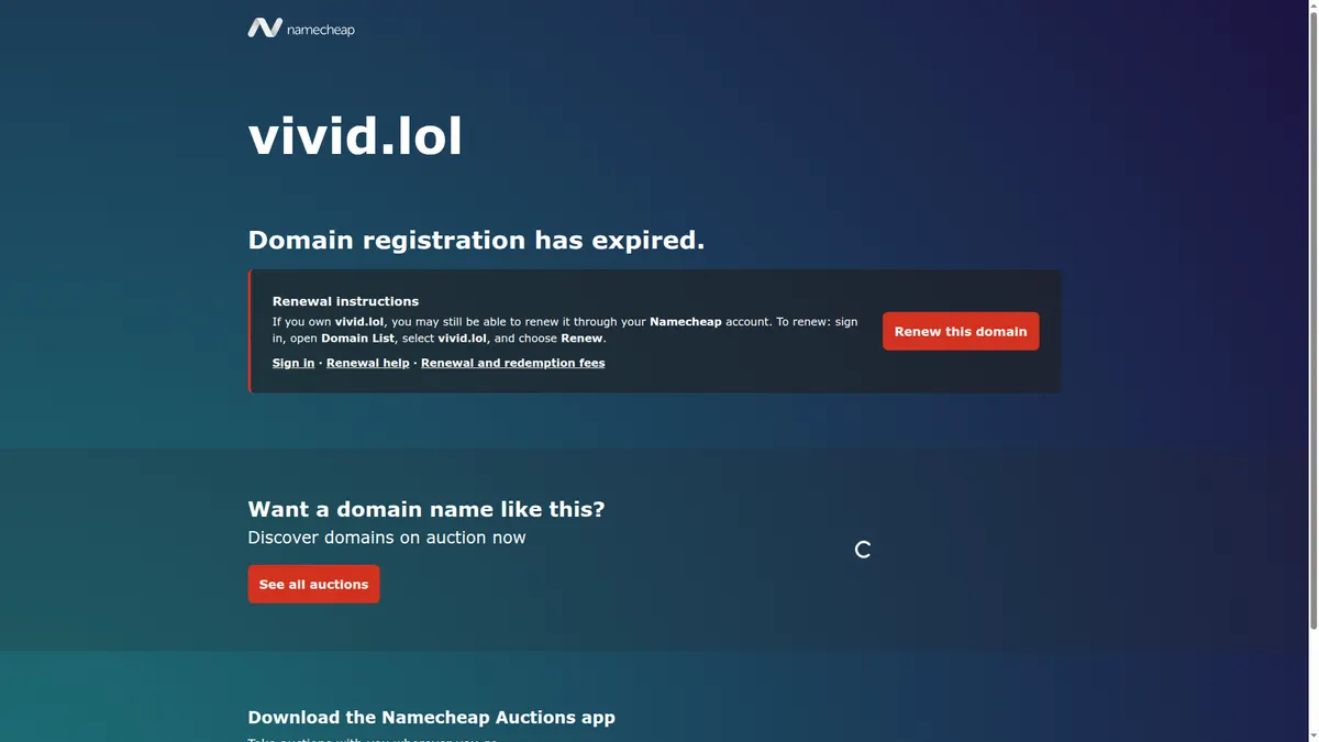 Vivid screenshot